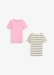 T-shirt van puur biologisch katoen ( set van 2), bonprix