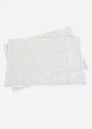 Placemats van biologisch katoen met borduursel (set van 2), bonprix
