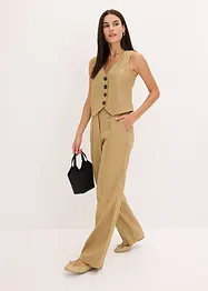 Gilet met linnen, bonprix