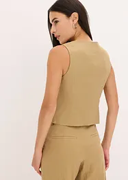 Gilet met linnen, bonprix