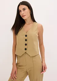 Gilet met linnen, bonprix