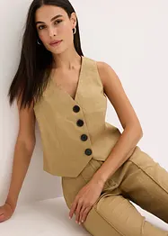 Gilet met linnen, bonprix