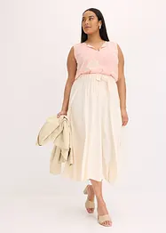 Twill rok met een vloeiende viscosemix, bonprix