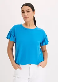 Shirt met volants op de mouwen, bonprix