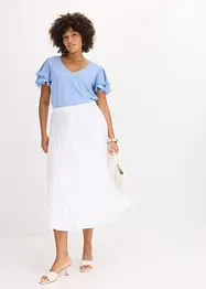 Midi rok van een soepele viscosemix, bonprix