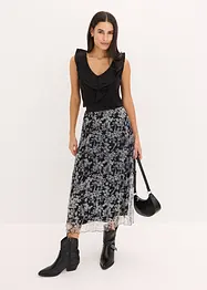 Plissé rok van jersey mesh, bonprix