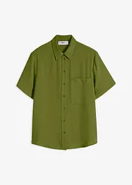 Blouse met borstzak en korte mouwen, bonprix