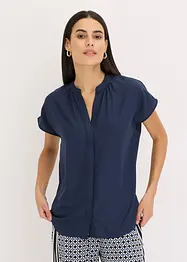 Blouse met korte mouwen en blinde knoopsluiting, bonprix
