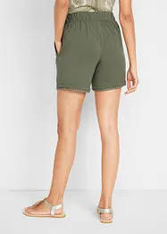 Jersey short in een viscosemix met een comfortabele band en kant, bonprix