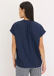 Blouse met korte mouwen en blinde knoopsluiting, bonprix