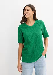 Crêpe shirt met broderie anglaise, bonprix