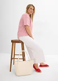 Wide leg jeans met high waist, cropped, bonprix