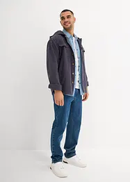 Spijkeroverhemd met korte mouw van biologisch katoen, slim fit, bonprix