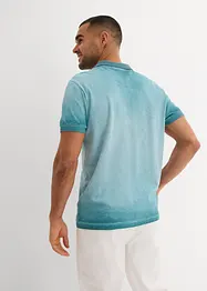 Piqué poloshirt in washed out used look, bonprix
