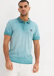 Piqué poloshirt in washed out used look, bonprix