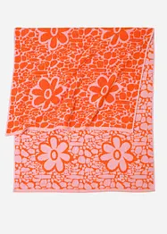 Handdoek met jacquard bloemmotief, bonprix