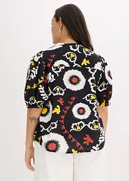 Crinkle blouse met smokwerk van soepele viscose, bonprix