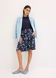 Jersey jurk met gedessineerd rokdeel, bonprix