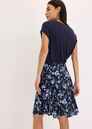 Jersey jurk met gedessineerd rokdeel, bonprix
