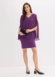 Jurk van chiffon met strass, bonprix