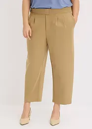 Jersey broek met bandplooien, bonprix