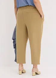 Jersey broek met bandplooien, bonprix