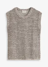 Ajour top met effectgaren, bonprix