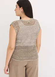 Ajour top met effectgaren, bonprix