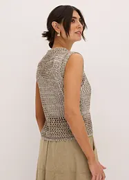 Ajour top met effectgaren, bonprix