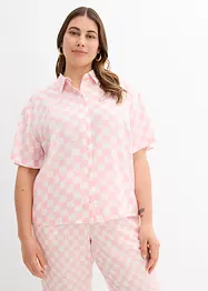 Geruite blouse met korte mouwen, bonprix