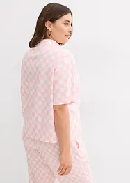 Geruite blouse met korte mouwen, bonprix