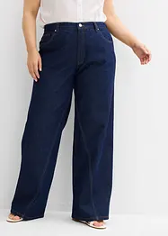 Wide leg jeans, high waist, low stretch, bonprix