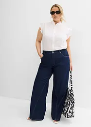 Wide leg jeans, high waist, low stretch, bonprix