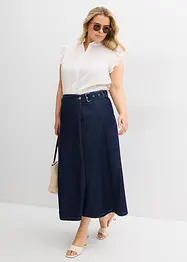 Spijkerrok in wikkellook, super soft, bonprix