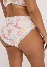 Maxislip met biologisch katoen en kant ( set van 5), bonprix