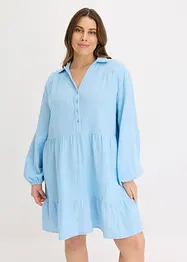 Korte strokenjurk van mousseline, bonprix