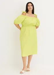 Off shoulder jurk van biologisch katoen, bonprix