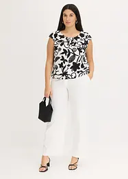 Korte blousetop van soepele viscose, bonprix