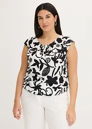Korte blousetop van soepele viscose, bonprix