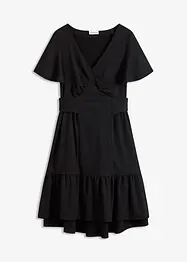 Jerseyjurk van lichte crêpe met kapmouwtjes, bonprix