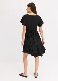 Jerseyjurk van lichte crêpe met kapmouwtjes, bonprix