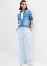Geruite Marlene Dietrich broek van soepele viscose, bonprix