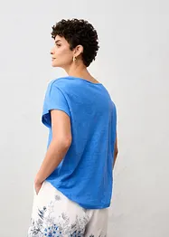 T-shirt van linnen met kant, bonprix