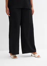 Broek van gestructureerde viscosemix, bonprix
