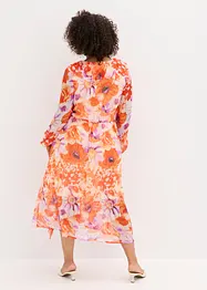 Chiffon jurk met volants, bonprix