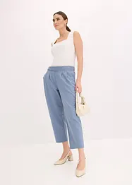 Jersey broek met bandplooien, bonprix