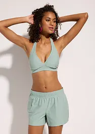 Bikini en zwemshort met gerecycled polyamide (3-dlg. set), bonprix