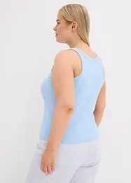 Geribde tanktop van biologisch katoen, bonprix