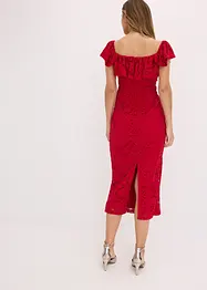 Jurk van kant met draperie bij de mouwen, bonprix