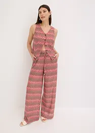Zachte jersey broek in gehaakte look, bonprix